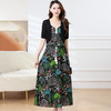 韩版修身洋气，印花两件套长款连衣裙QYM-XYKL-MB1067 商品缩略图3