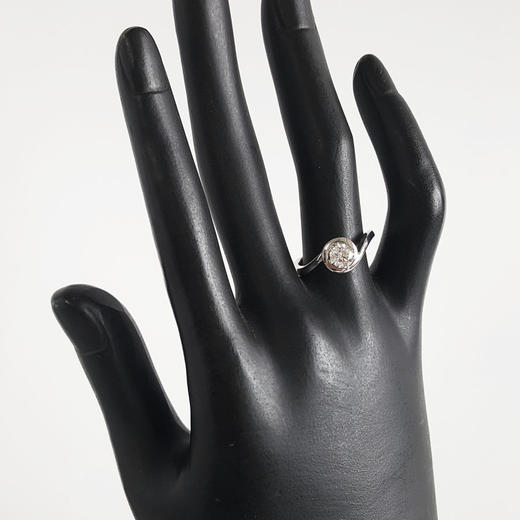 【天然正品】AU750白金钻石戒指0.50克拉G VS2 3EX 13号（戒圈可改）150524NJ18 商品图6