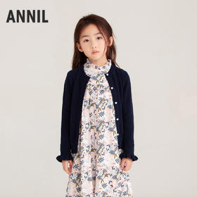 女童棉线开衫秋季新款安奈儿童装EG434565