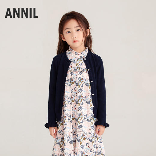 女童棉线开衫秋季新款安奈儿童装EG434565 商品图0