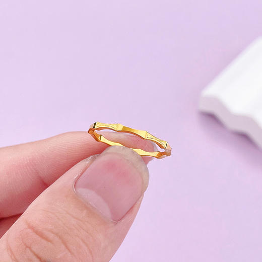 【限时克减150元】足金999.99 【精品】五9黄金实心固口戒指竹节戒指圈戒(ACJZ00260)（预售产品下单后不退款不退货不换货不补差价（预售产品下单后不退款不退货不换货不补差价 商品图2