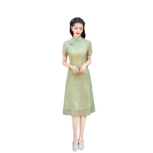 ZAYS年轻款小清新旗袍2024夏季改良A版中长短袖少女立领时尚女装旗袍 商品图4