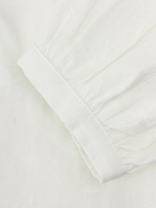 COCO ZONE "青花瓷"民族风撞色圆领衬衫宽松气质刺绣上衣CC1B1343 商品图8