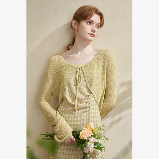 西遇法式复古优雅女士长袖套装夏季新款休闲慵懒显瘦百搭裙子D2241846 商品图1