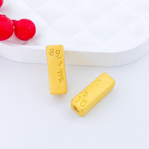 【限时7.5折】【定价黄金】足金 【精品】3D硬金空心双面89不离10情侣手串配件(AR3DSC00045)预售产品下单后不退款不退货不换货不补差价 商品图2