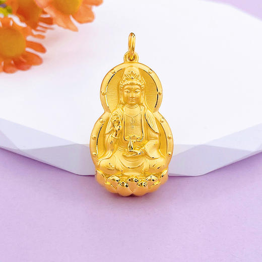 【限时克减150元】足金999.9 空心送福观音吊坠(AUWZDZ00014)（预售产品下单后不退款不退货不换货不补差价） 商品图0