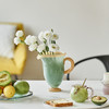 创意轻奢中古风单耳双色玻璃花瓶台面餐桌家居软装酒店陈列摆件品 商品缩略图3