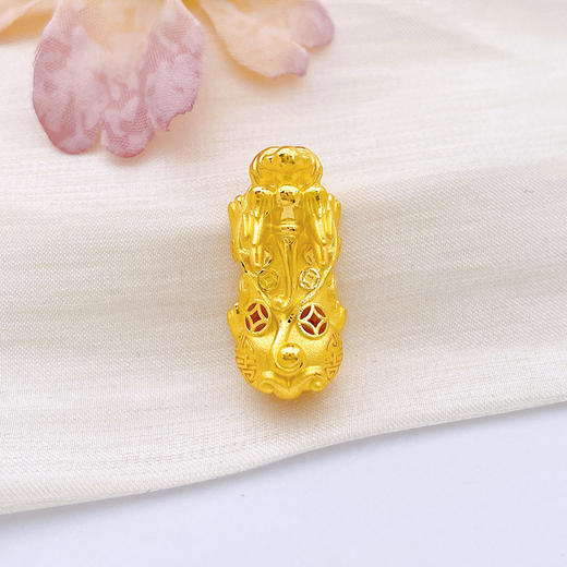 【限时克减150元】足金999.99 #招财进宝 五9貔貅手串镂空铜钱招财貔貅手串Diy手串配件（约22.7*11.3mm)(ACSC00002)补差价）预售产品下单后不退款不退货不换货不补差价 商品图0