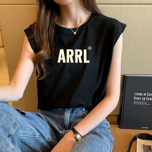 【背心款女装】夏季外穿潮白色时尚无袖t恤 宽松学生内搭运动上衣潮ins  商品图1