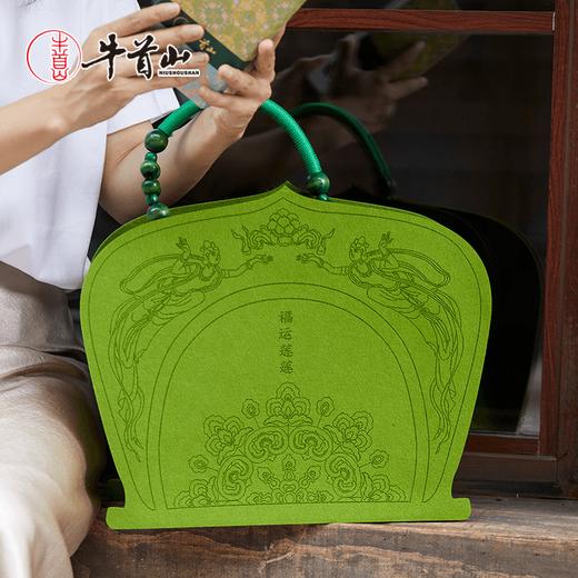 牛首山文创福运莲莲毛毡包手提包中式时尚便携礼盒通勤节日礼包女 商品图3