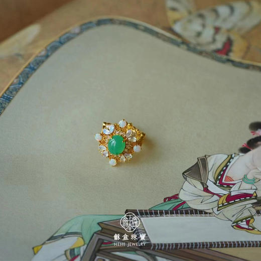 龢盒原创 春色满园冰绿翡翠戒指 商品图2