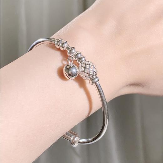 卡蒂罗/KADER 小灯笼手镯 990足银新中式古典灵动灯笼造型东方美学可推拉银镯 精致小巧平安好运配饰 礼盒款女友 商品图1