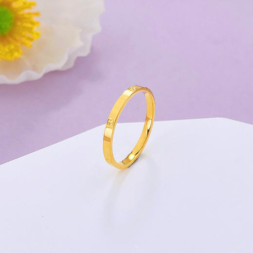 【限时克减150元】足金999.99 【精品】五9黄金实心固口戒指螺丝纹戒指米字纹圈戒(ACJZ00261)（预售产品下单后不退款不退货不换货不补差价） 商品图0