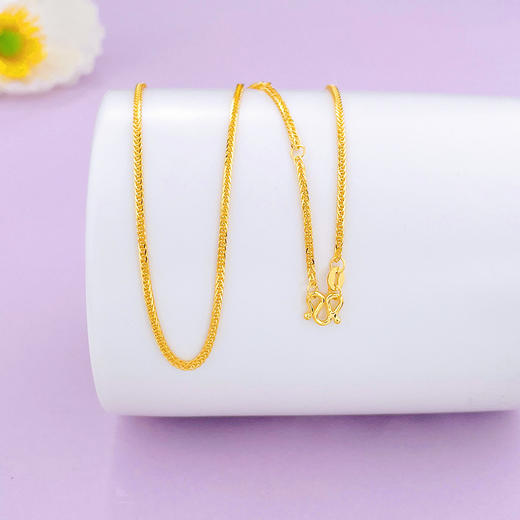 【限时克减150元】足金999 5G黄金17-18寸调节肖邦项链(AG5GXL00019-1)（预售产品下单后不退款不退货不换货不补差（预售产品下单后不退款不退货不换货不补差 商品图0