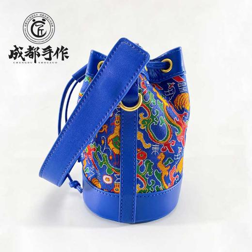 【蜀锦￭女士水桶包】成都手作蜀锦包 中国民族风锦纹斜跨包 新款大容量单肩手提包【非物质文化遗产】【四大名锦之首】 商品图4