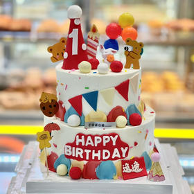 双层周岁蛋糕