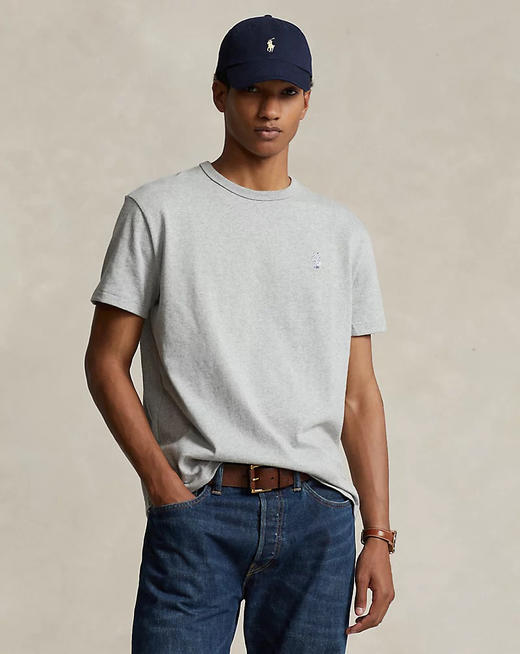 小马刺绣夏季经典款 定制纯色小标 圆领短袖T恤 6色 PT-1168 商品图2