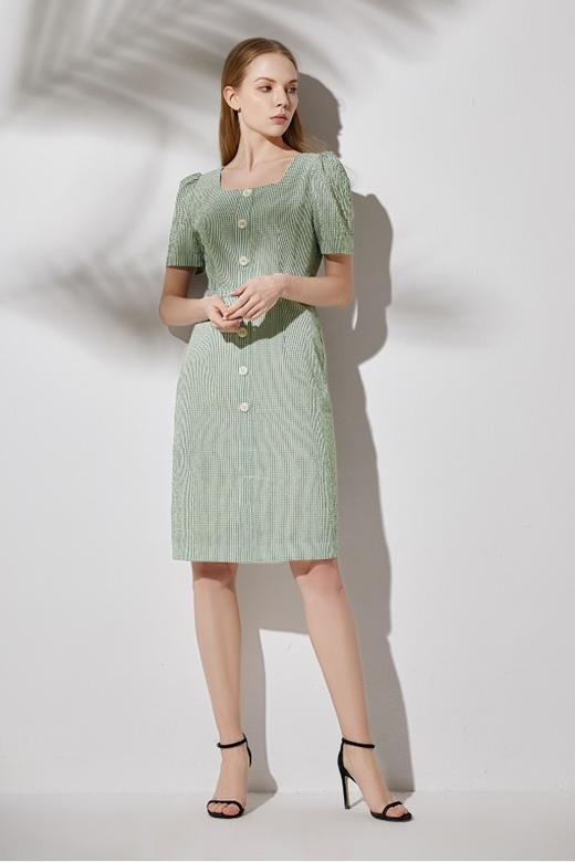 amadella 格子方领连衣裙 13045 商品图1
