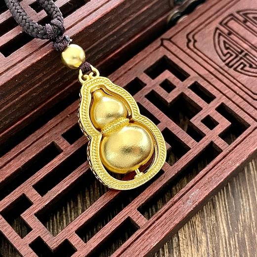 【限时克减150元】足金999 #葫芦 #时来运转 古法葫芦（福禄）吊坠（里葫芦可转动）(YGFDZ00007)（预售产品下单后不退款不退货不换货不补差价） 商品图0