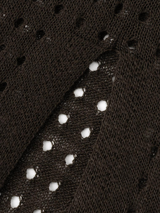 COCO ZONE "咖啡裙"夏季复古设计感镂空半身裙简约松紧腰中长裙CC1B1192 商品图6