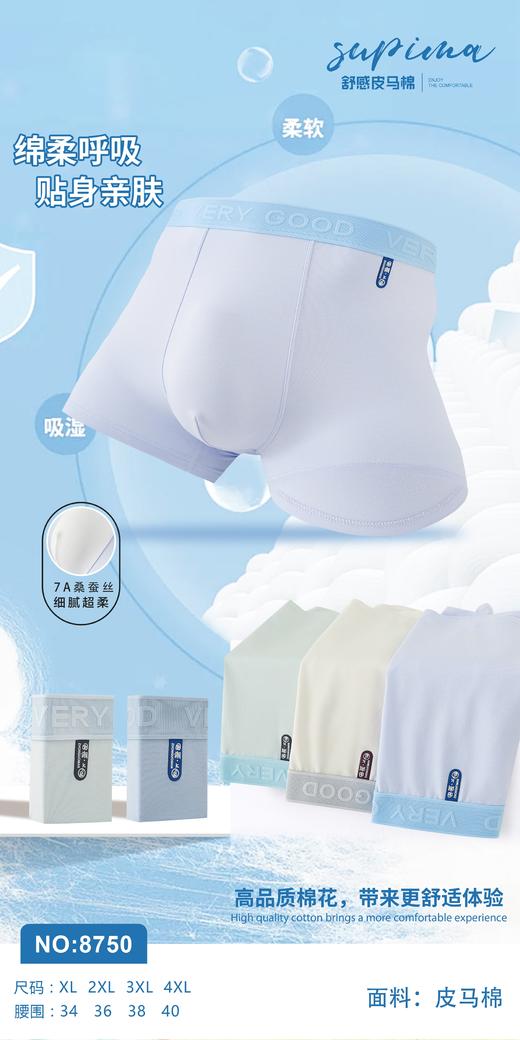 男士皮马棉净色印花包头明筋内裤7792/7793/7795/6647/8750/6656/9569/7815 商品图11