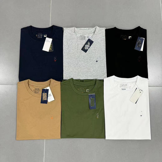 小马刺绣夏季经典款 定制纯色小标 圆领短袖T恤 6色 PT-1168 商品图12