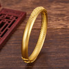 【限时克减150元】足金999 古法（面宽约8.2-8.6mm）孔雀贴花内心经固口手镯（半实心）(YGFSZ00030-2)（预售产品下单后不退款不退货不换货不补差价 商品缩略图1