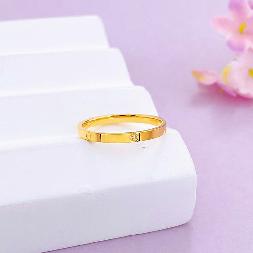【限时克减150元】足金999.99 【精品】五9黄金实心固口戒指螺丝纹戒指米字纹圈戒(ACJZ00261)（预售产品下单后不退款不退货不换货不补差价） 商品图1