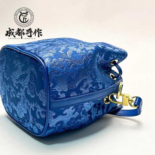 【蜀锦￭女士水桶包】成都手作蜀锦包 中国民族风锦纹斜跨包 新款大容量单肩手提包【非物质文化遗产】【四大名锦之首】 商品图5