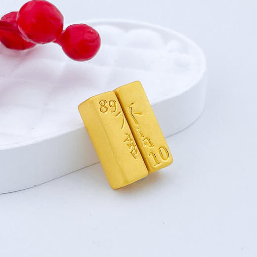 【限时7.5折】【定价黄金】足金 【精品】3D硬金空心双面89不离10情侣手串配件(AR3DSC00045)预售产品下单后不退款不退货不换货不补差价 商品图1