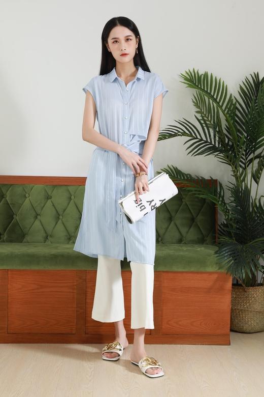 Le Malene 落肩设计感系带衬衫式连衣裙 13147 商品图2