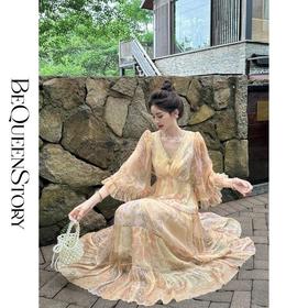 BeQueenStory【丝绸之路】浪漫5.5姆米桑蚕丝连衣裙8姆米两穿套装