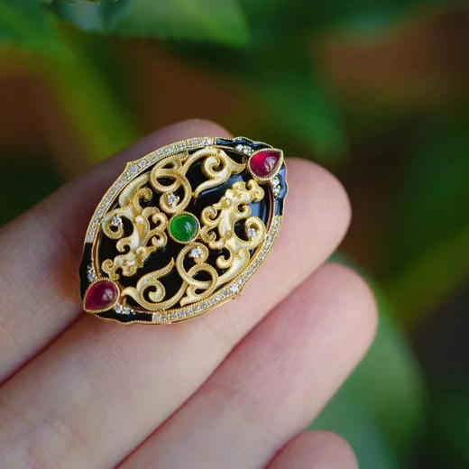 龢盒原创 翡翠双龙捧珠玛瑙手环吊坠两用 商品图1