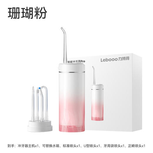力博得冰立方冲牙器 伸缩便携洗牙器水牙线预防牙结石 双水箱 【下单即送漱口水1盒】 商品图2