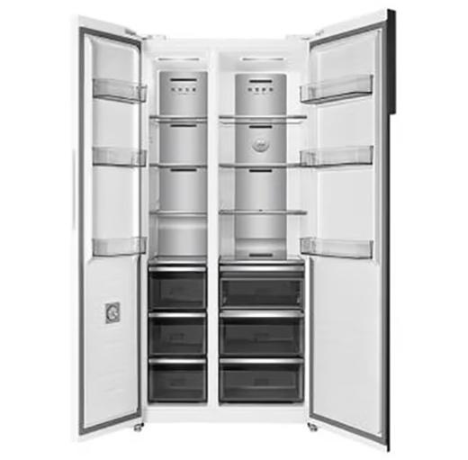 美的（252048）（252048）60cm薄对开门双开门零距离嵌入底部散热风冷无霜一级双变频电冰箱 527升BCD-527WUKGPZM(Q)极地白 商品图1