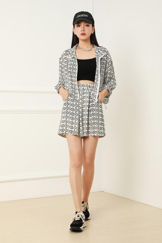 WHO KNOWS 黑白爱心印花休闲套装 12801 商品图4