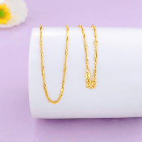 【限时克减150元】足金999 5G黄金17-18寸调节水波纹间片项链(AG5GXL00014)（预售产品下单后不退款不退货不换货不补差（预售产品下单后不退款不退货不换货不补差