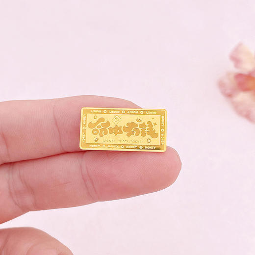 【限时克减128元】【2克】足金999.9  实心2g #命中有钱 金条投资金纯黄金金条（配亚克力盒）(YDJT00072-03)（预售产品下单后不退款不退货不换货不补差价） 商品图4