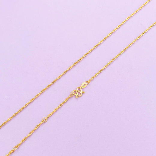 【限时克减150元】足金999 5G黄金17-18寸调节麻绳项链(AG5GXL00021)（预售产品下单后不退款不退货不换货不补差价）（预售产品下单后不退款不退货不换货不补差价） 商品图1