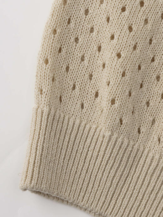 COCO ZONE 设计感镂空无袖针织背心女外穿撞色圆领上衣CC2B0905 商品图6