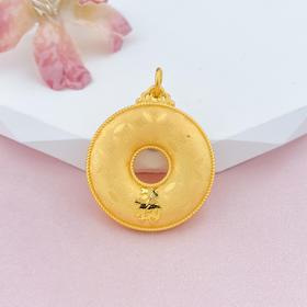 【限时克减150元】足金999.9 【精品】空心天赐鸿福铜钱纹福字平安扣吊坠(AUWZDZ00003-2)（预售产品下单后不退款不退货不换货不补差（预售产品下单后不退款不退货不换货不补差