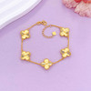 【限时克减128元】足金999 #小红书 5G黄金调节车花五花四叶草手链五花手链（花形面宽约12.4-12.8mm)(AN5GSL00006-2)预售产品下单后不退款不退货不换货不补差价 商品缩略图0