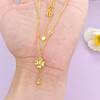 【限时克减150元】足金999 5G黄金调节AB链花卉项链转运金珠流苏心形四叶草e生有你套链(AG5GTL00314)（预售产品下单后不退款不退货不换货不补差价） 商品缩略图2