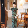 ZAYS植绒扎染旗袍2024夏季时尚年轻款修身老上海复古气质改良女装旗袍 商品缩略图1