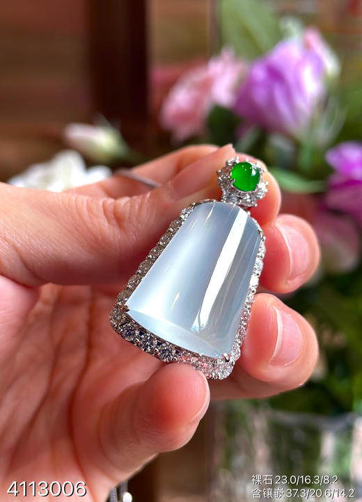 玻璃种无事牌吊坠【4113006】具体价格微信咨询 商品图2