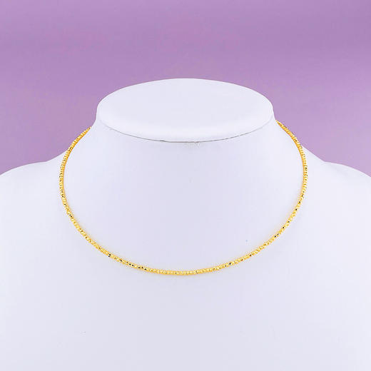 【限时克减150元】足金999 5G黄金调节蹦迪珠金珠转运珠项链串珠项圈（内里为镍钛合金弹力绳）(AG5GXL00023)补差价）预售产品下单后不退款不退货不换货不补差价 商品图0