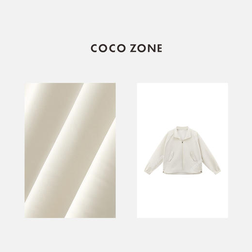 COCO ZONE 2024"吉普赛"春秋新款立领长袖短款外套简约开衫上衣CC2A0189 商品图2