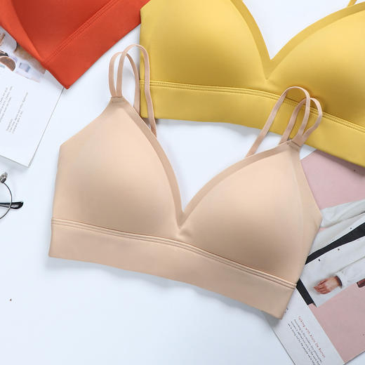 【A-C杯】熳洁儿 无痕内衣女夏季无钢圈文胸u型美背背心式吊带胸罩21261562 商品图3