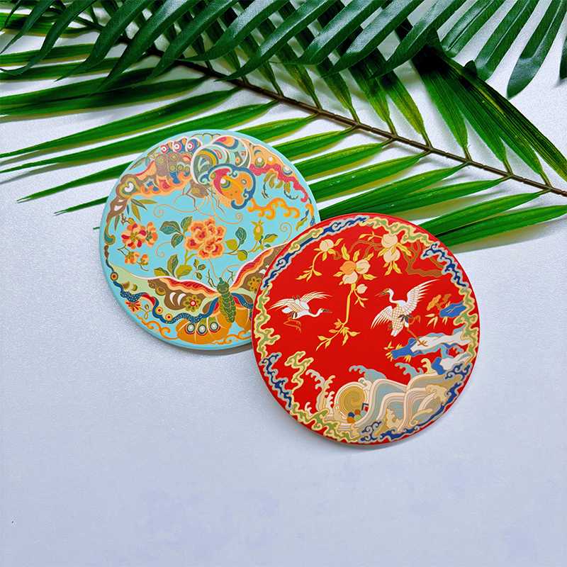 嘉德文创 | 国采宫色陶瓷杯垫