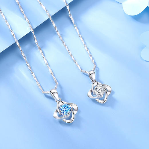 卡蒂罗/KADER 幸运四叶草项链 999纯银新中式好运浪漫闪锆可调节锁骨链 闪耀梦幻璀璨配饰精致百搭优雅气质 礼盒 母亲 520 商品图2